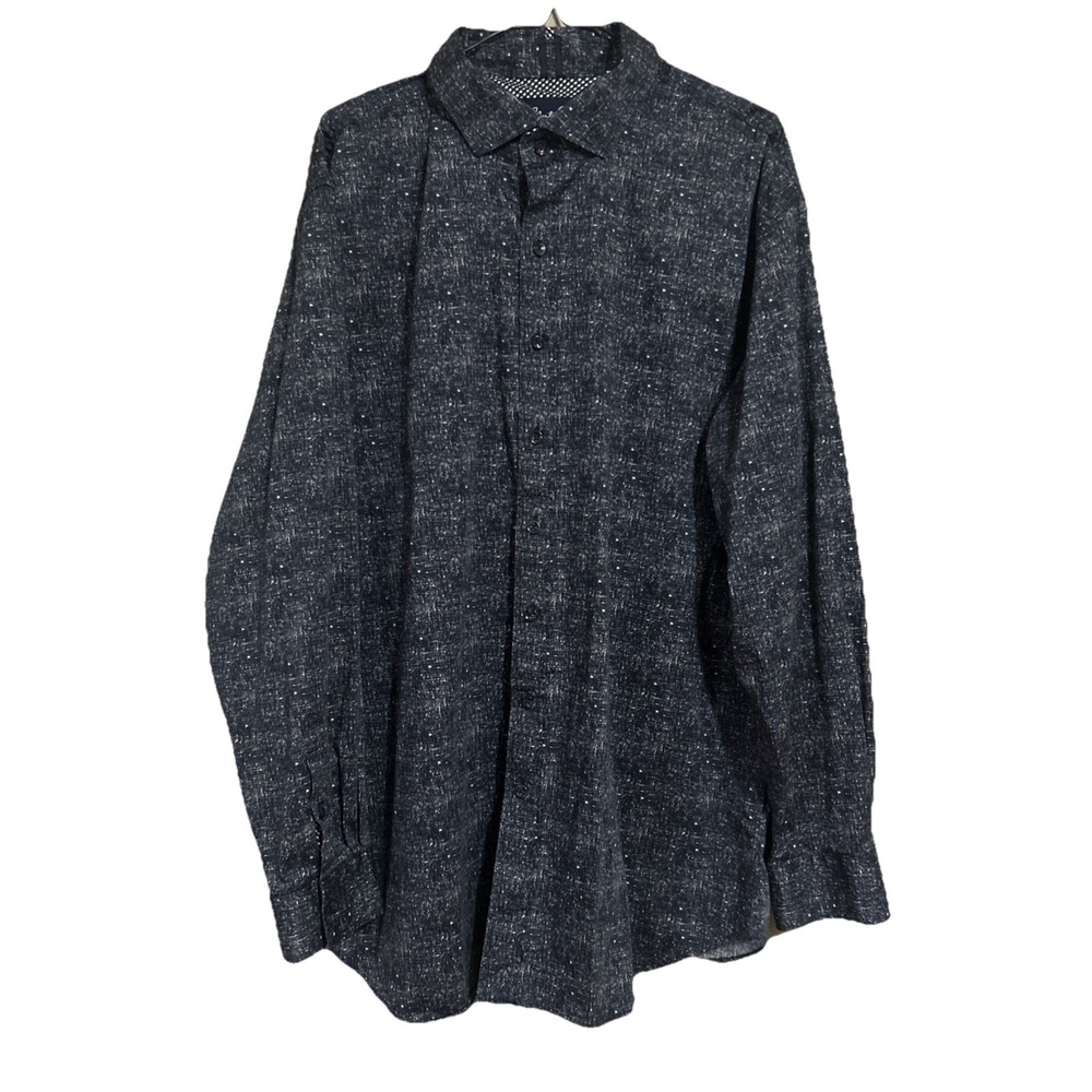 Robert‎ Graham Modern Americana 2XL Abstract Dark Eclectic Long Sleeve Button Up